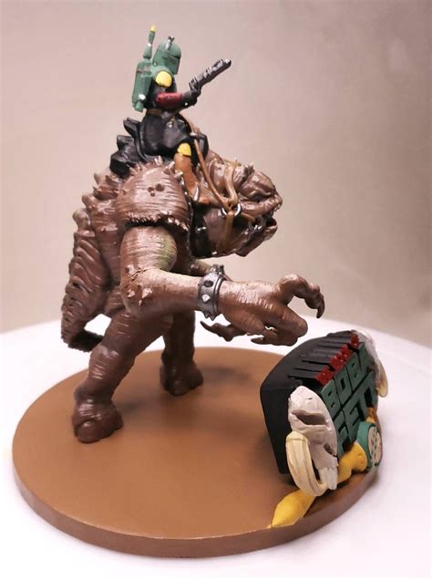 Boba Fett Riding Rancor Book Of Boba Fett Star Wars Fan Art Etsy