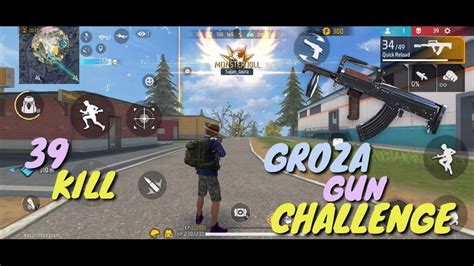 Chhotu1011 Groza Gun Challenge 39 Kill Rank Match Free Fire Youtube