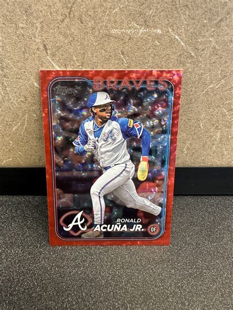 Topps Series Ronald Acuna Jr Red Foil Ssp Atlanta Braves Ebay