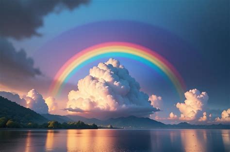 Premium AI Image | Colorful Rainbow Wallpaper Rain Sky Beautiful ...