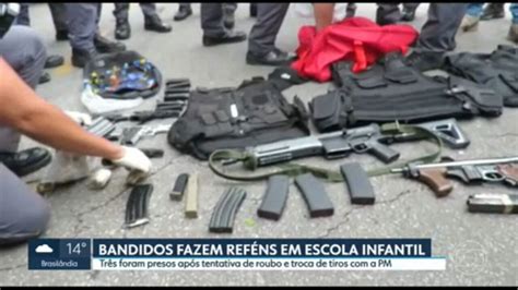 Quadrilha tenta roubar casa e faz reféns em escola infantil SP2 G1