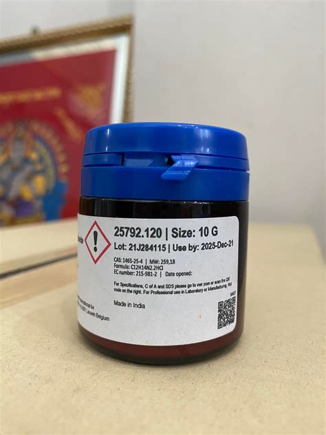 N 1 Naphthyl ethylene diamine dihydrochloride 98 NEDD 10 กรม ขวด