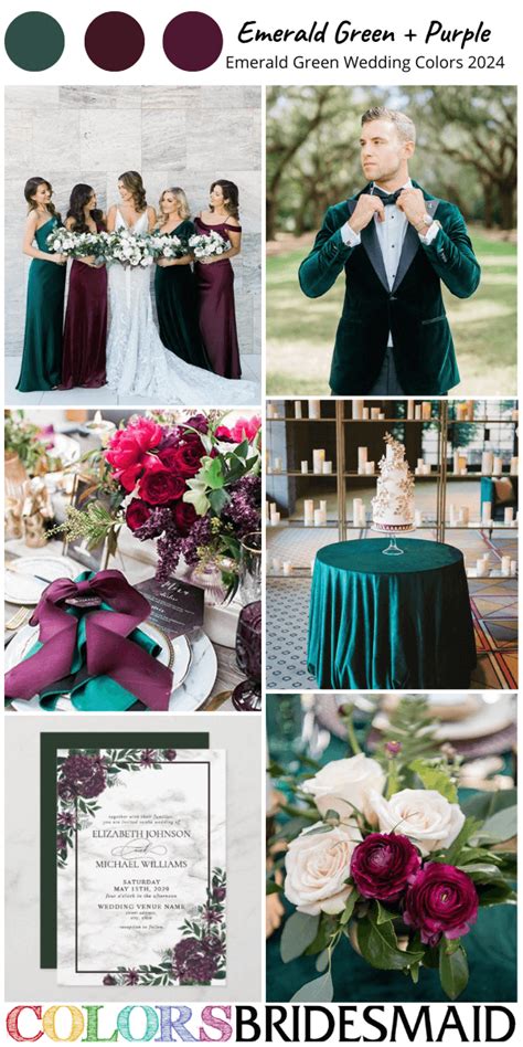 Top 30+ Emerald Green Wedding Color Palettes Ideas - ColorsBridesmaid