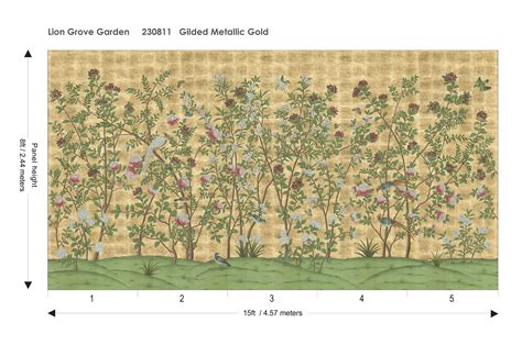 LION GROVE Garden/scenic Wallpaper Printed on Non Woven Paper ...