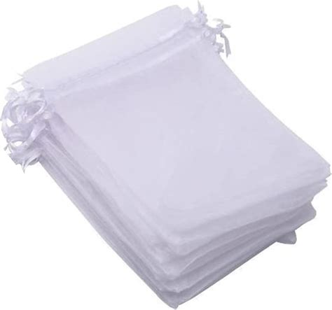 Carehabi Lot De 100 Sachets Blanc 7 X 9 Cm Pochette Cadeau En