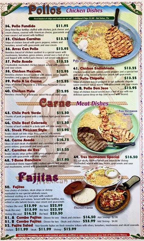 Menu at Don Jose Mexican Restaurant, Emmetsburg