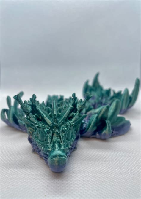 3D Printed Articulated Coral Reef Dragon Fidget Toy Etsy