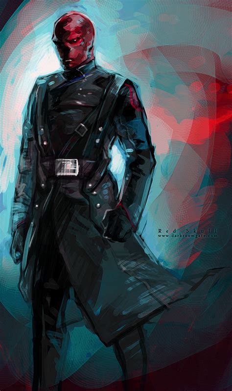 Red Skull Marvel Art