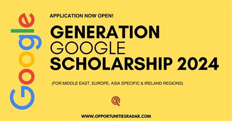 Generation Google Scholarship Details Application