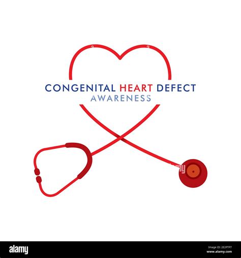 Vector Illustration Of Congenital Heart Defect Awareness Week Design