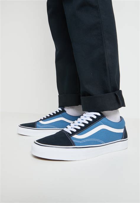 Vans Old Skool Unisex Trainers Navy Dark Blue Uk