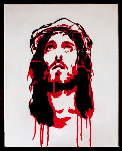 Jesus Face Stencil