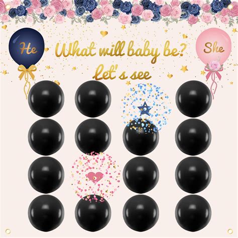 BLOOMWIN Gender Reveal Darts And Balloons Board Gender Reveal Dart