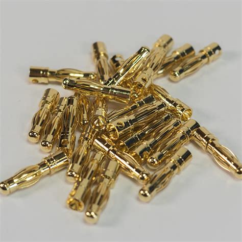 Bullet Banana Connectors Mm For Rc Male Or Female Gold Plated