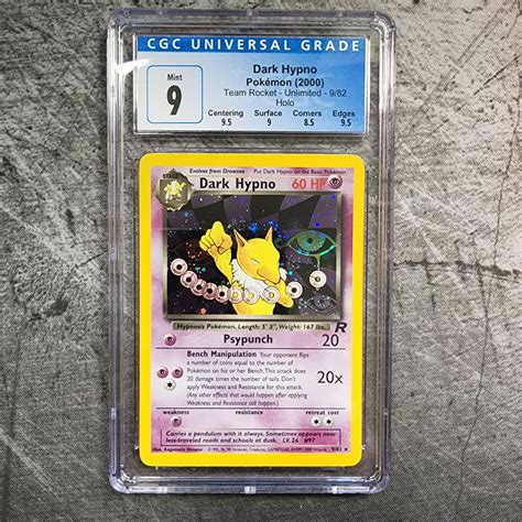 Cgc 9 Dark Hypno 982 Rare Holo Pokémon Team Rocket Unlimited W Subgr