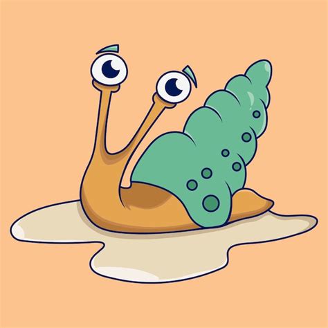 Premium Vector Cartoon Snail Vector Isolated