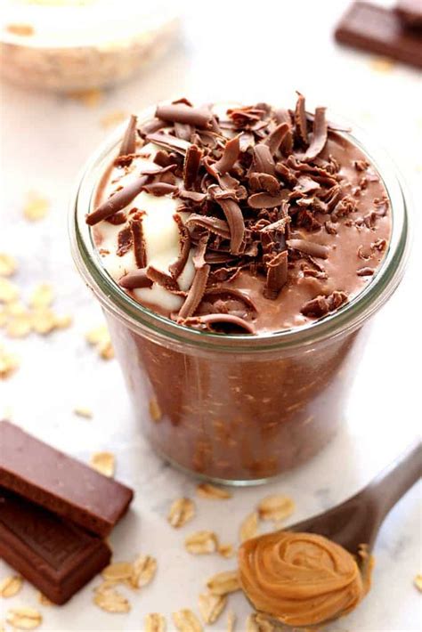 Chocolate Peanut Butter Overnight Oats Recipe Crunchy Creamy Sweet