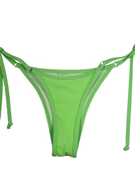 Sexy String Tie Extreme Mini Tiny Thong Micro Bikini Bottom Swim Brief Women Swimwear Female