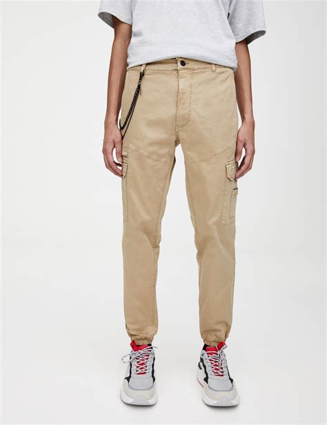 Venta Pantalones Cargo Hombre Pull And Bear En Stock