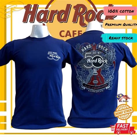 New Hard Rock T Shirt Kain Sejuk Streetwear D Printed Baju Lelaki