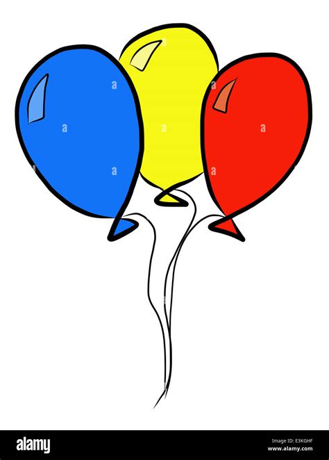 Illustration of balloons Stock Photo - Alamy