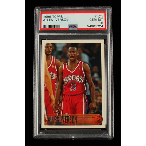 Allen Iverson Topps Rc Psa Pristine Auction