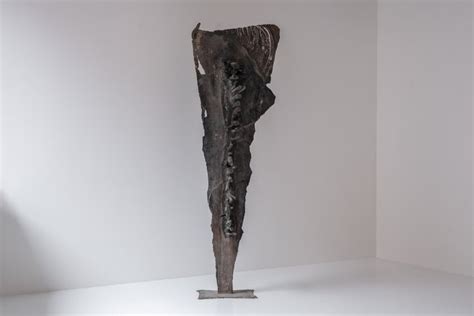 Brutalist Sculpture, 1960s, Charcoal & Metal for sale at Pamono