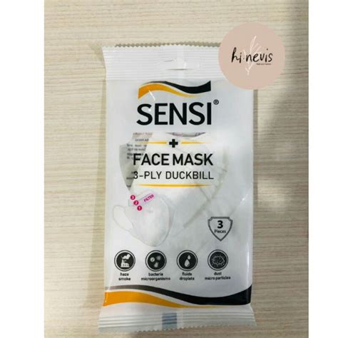 Jual Masker Sensi Duckbill Ply Sachet Pcs Shopee Indonesia