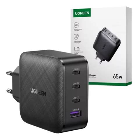 Carregador Turbo Ugreen W Gan Portas Usb C Original Frete Gr Tis