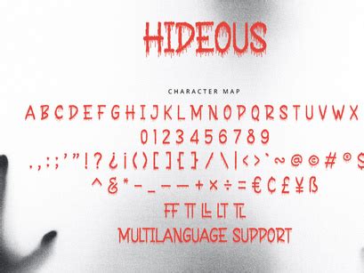 Hideous Horror Display Font By Alpaprana Studio Epicpxls