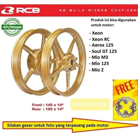 Jual Velg Rcb Sp Yamaha Xeon Rc Mio Gt M Fino Uk