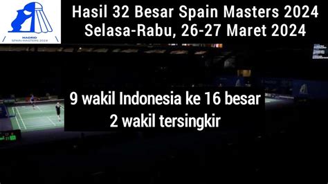 Hasil Babak Besar Spain Masters Rehan Lisa Rinov Pitha Ke