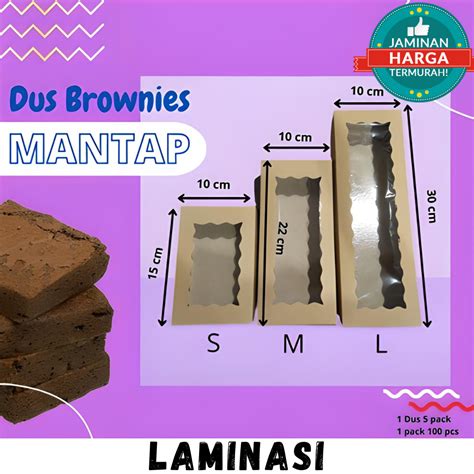 Jual Kardus Box Brownies Window S M L Dus Box Kotak Brownis Mika