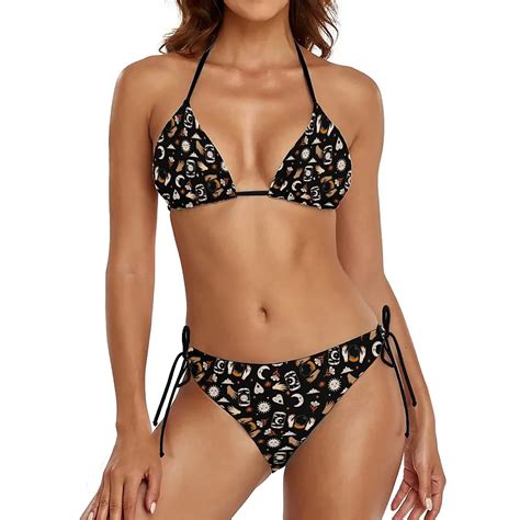 Halloween Skeleton Bikini Swimsuit Push Up Ghost And Pumpkin Surf Sport Bikini Set Trend