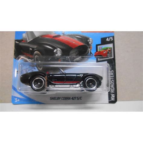 Shelby Cobra 427 Sc Blackred 45 Roadsters 164 Hot Wheels Bcn