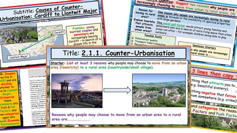 Wjec Gcse Theme 2 L3 Rural Urban Links Causes Of Counter