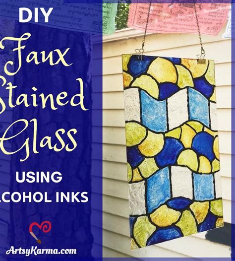 Diy Stained Glass Craft With Alcohol Ink 7 Steps With Pictures Instructables