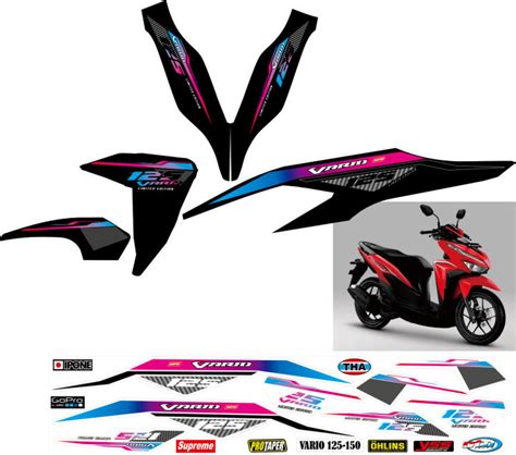 STRIPING TRANSPARAN VARIO 2017 SAMPAI 2020 BAHAN BENING STICKER