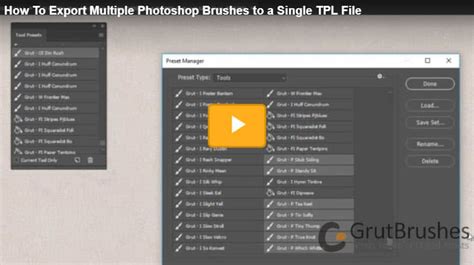 Video How To Export Multiple Photoshop Brushes To A Single File