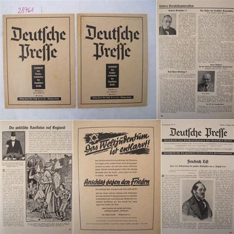 Deutsche Presse Zeitschrift Des Reichsverbandes Der Deutschen Presse