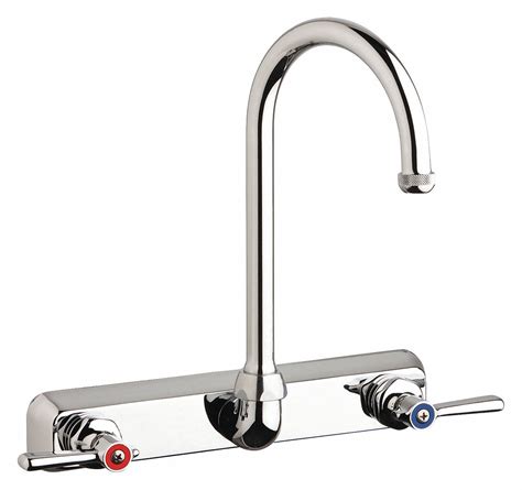 CHICAGO FAUCETS 12 Gpm Flow Rate Hot And Cold Water Washboard Sink Faucet 21GP06 W8W GN2AE1