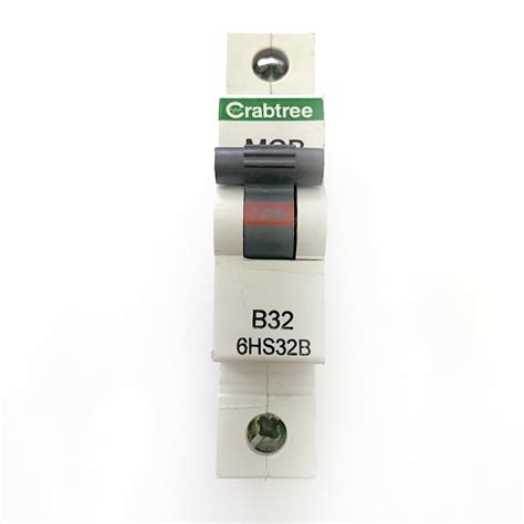 Mcb S Crabtree Hs B Black Clip B A Mcb Circuit Breaker Type B