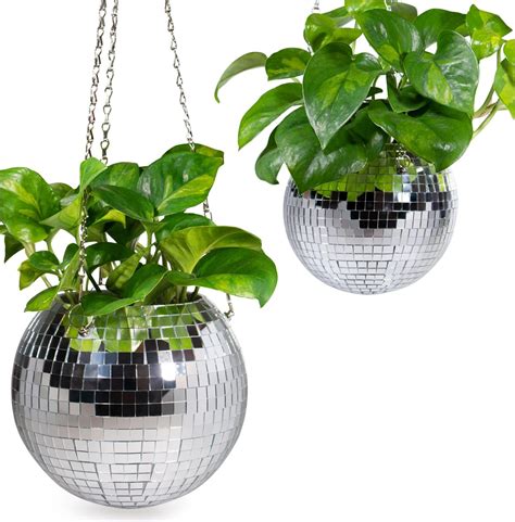 Scandinordica Disco Ball Planter Disco Ball Plant Hanger