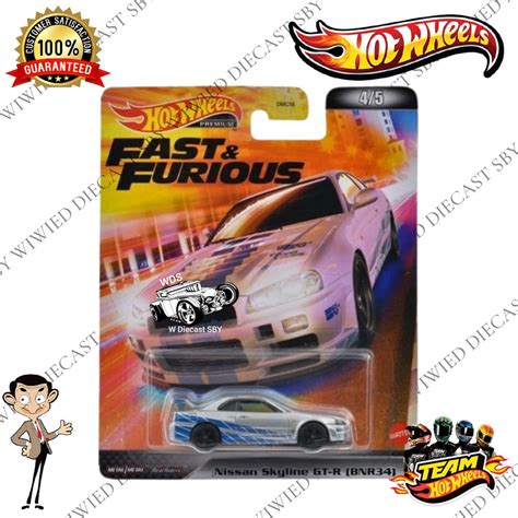 Jual Hot Wheels Premium Nissan Skyline Gt R R Silver Fast Furious Ff Shopee Indonesia