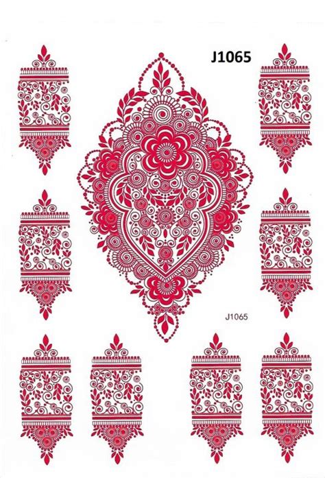 Malaysia Stock Henna Instant White Lace Tattoo Stickers Waterproof