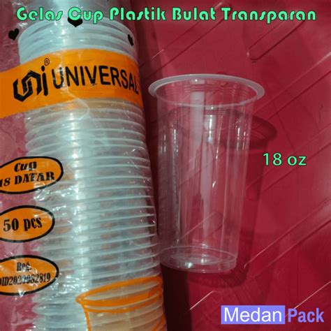 Jual Gelas Cup Plastik 18 Oz Tanpa Tutup Universal Per 50 Pcs Shopee