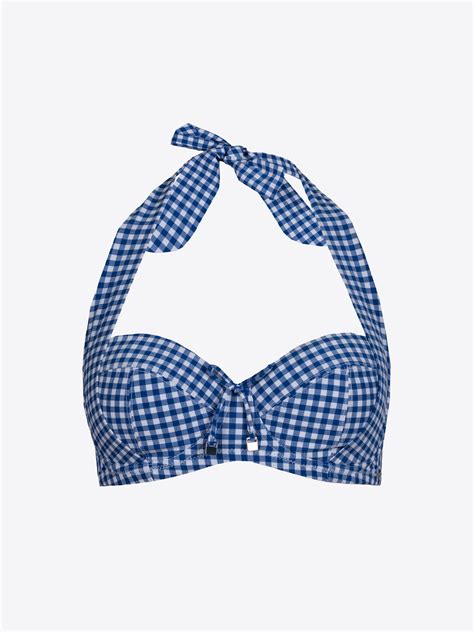 Izzy Bandeau Bikini Top Gingham Checks Kr Change Lingerie
