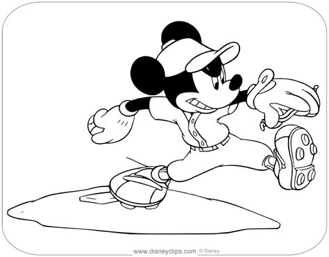 Mickey Mouse Baseball Coloring Pages