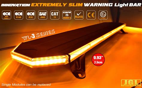 Amber Ambulance Warning Light Bar Aluminum Alloy Slim Led Light Bar