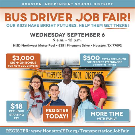 Hisd Hosting Bus Driver Hiring Event Wednesday Sept 6 News Blog